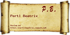 Pertl Beatrix névjegykártya